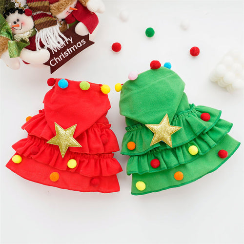 Christmas pet clothes - two-color cape