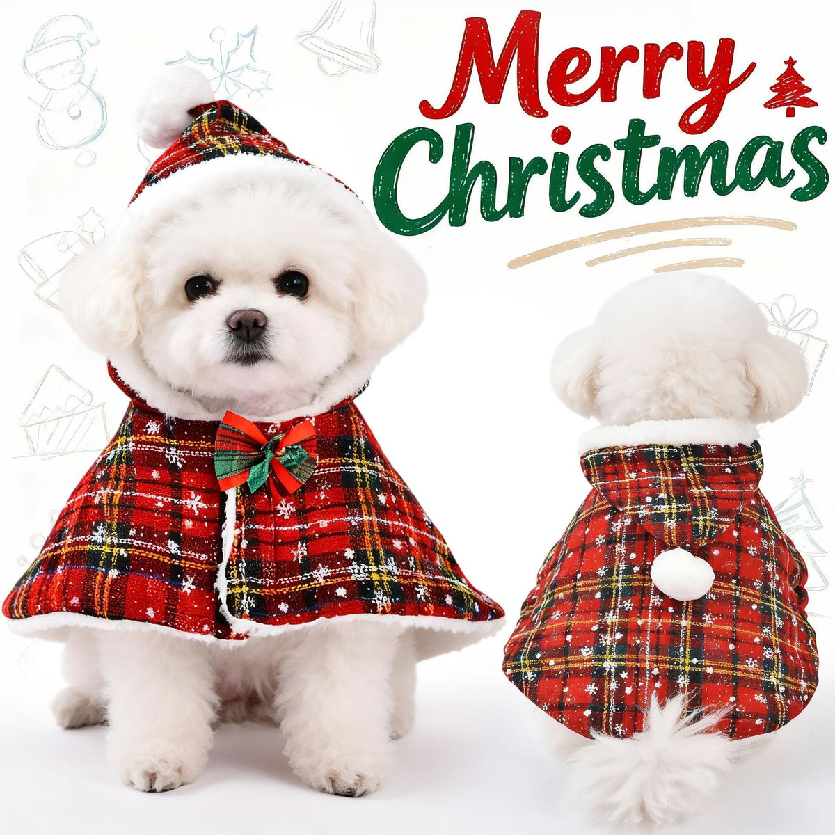 Capa navidena para mascota