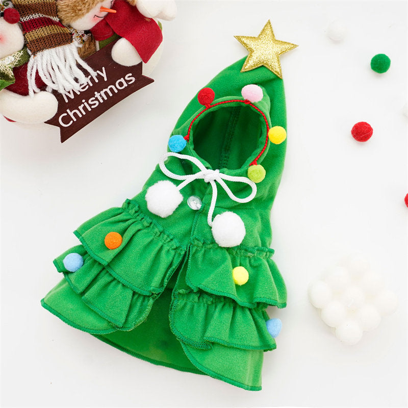 Christmas pet clothes - two-color cape